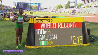 Scene in the 100m hurdles: Toby Amosan surprises his friend, enemy and himself with a world record | World Athletics Championships