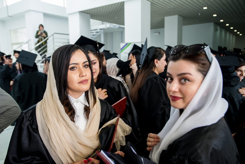 Afghan students are required to wear the abaya and niqab and follow…