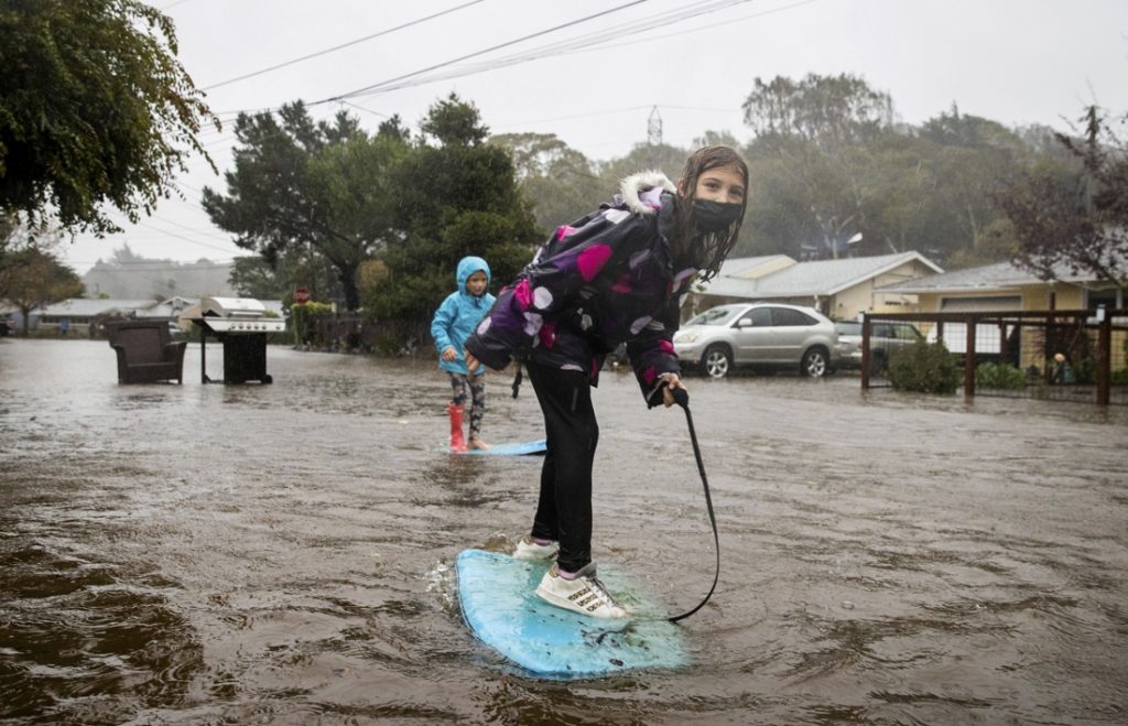 A devastating rainstorm is sweeping the west coast of the United States