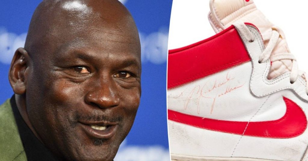 Michael Jordan basketball shoes sell for $1.5 million at auction |  showbiz