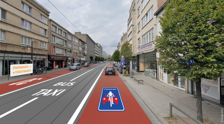 Turnhoutsebaan will become a bike street this spring: 
