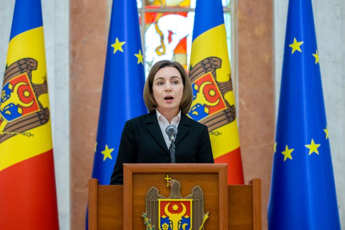 Moldovan President Mia Sandu.