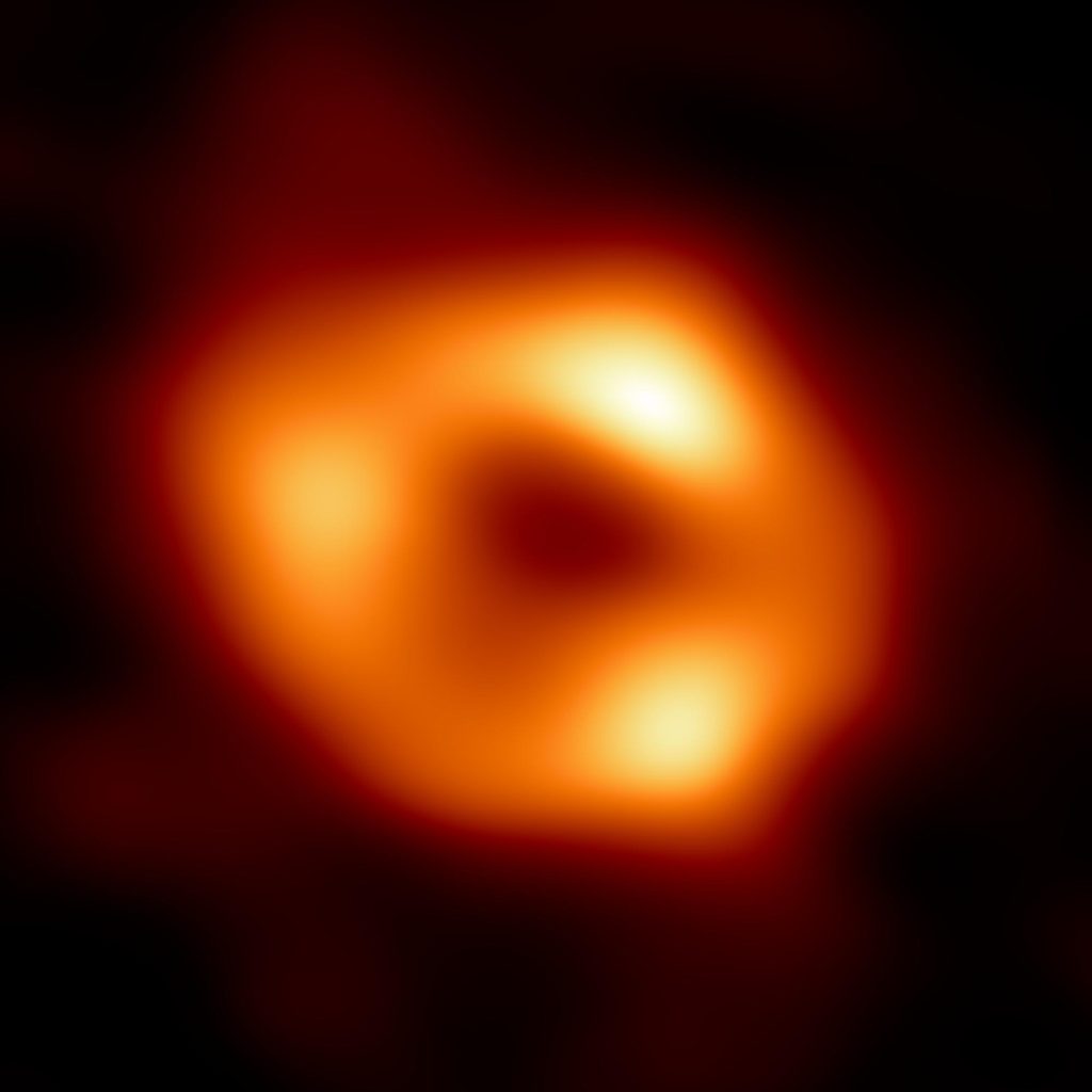 The black hole at the heart of the Milky Way is also visible in the image
