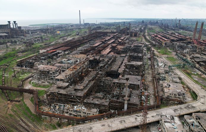 The destroyed Azovstal plant.