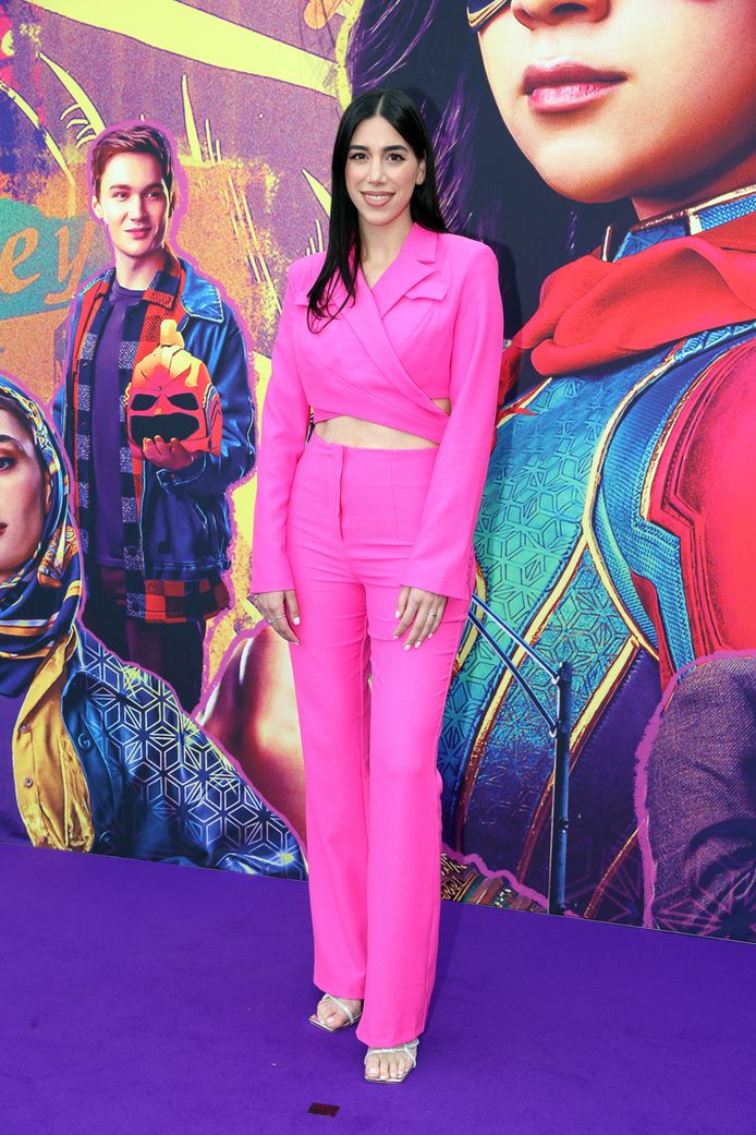Actress Lisa and DJ Anushka Melkonian of MNM chose a fluorescent pink outfit for the premiere of The Lady.  marvel'.