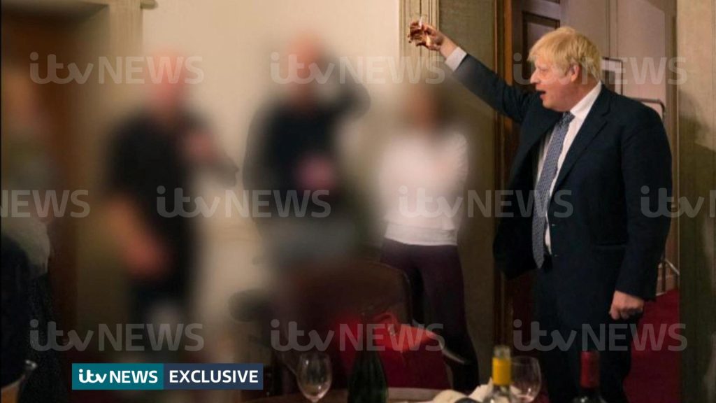Leaked party photos embarrass Johnson