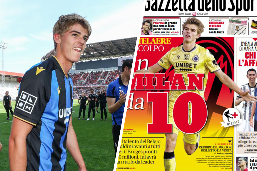 Big on the front page in Italy: Charles de Kettleri should crown Milan's new 'Tricartista'