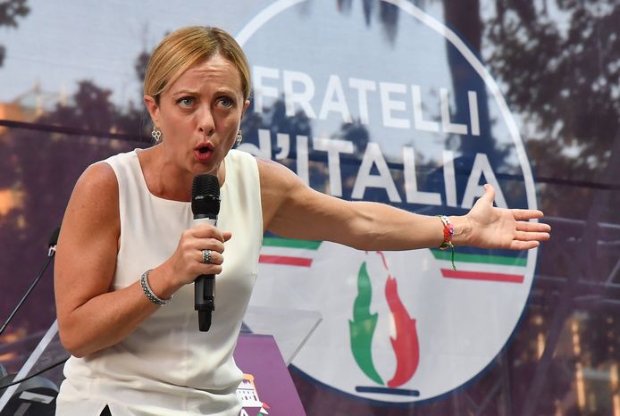 Giorgia Meloni, leader of the Fratelli d'Italia party