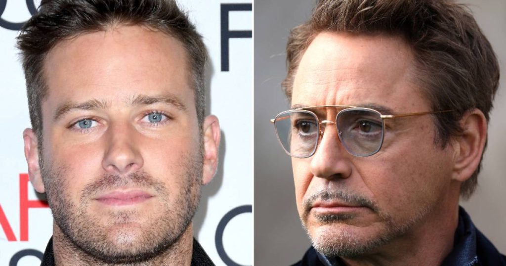 "Cannibal" Armie Hammer is financially backed by Robert Downey Jr.  |  Famous People