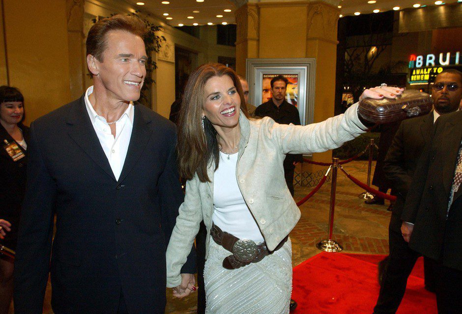 Maria Shriver and Arnold Schwarzenegger in 2002. 