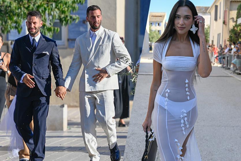 Dua Lipa casts high eyes on designer Jacquemus' wedding in a sheer white dress