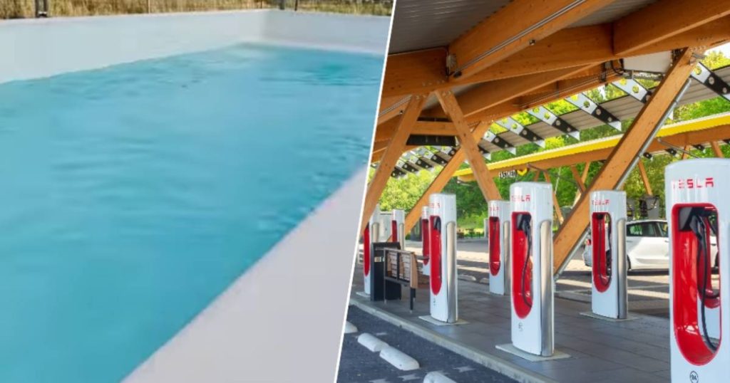 Bathing while charging: Tesla puts the pool next to superchargers in Germany |  a stranger