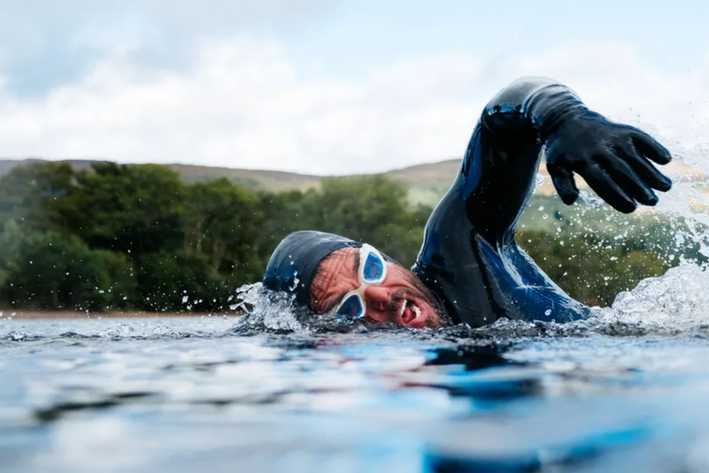 Brett, 36, has been swimming non-stop across Loch Ness for two days, but that didn't work for him