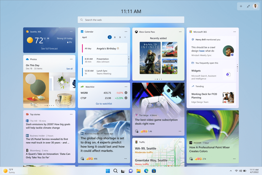 Widgets Extended View for Windows 11