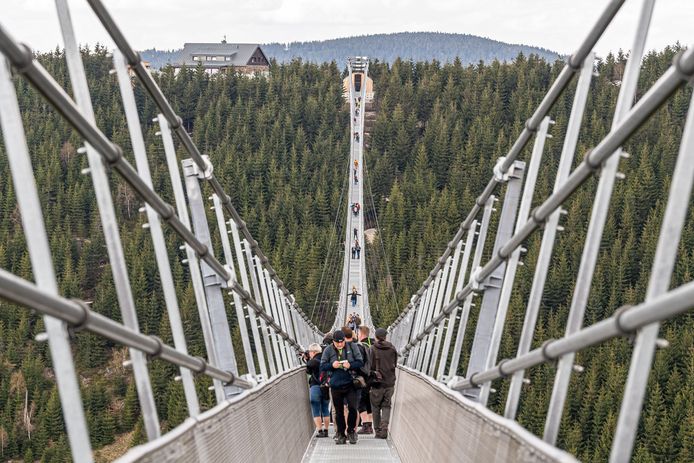 The longest pedestrian suspension bridge in the world, 721 Sky Bridge in the Czech Republic.