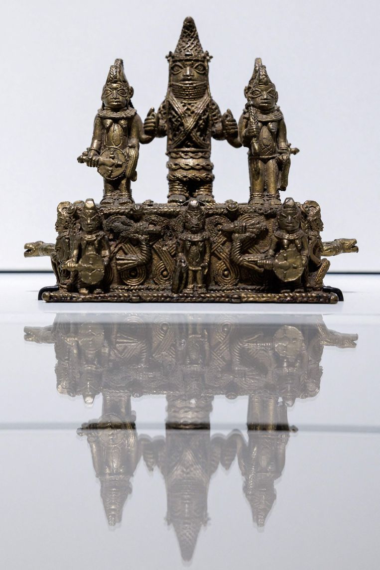 'Altar Group with Queen Mother' from the Kingdom of Benin, 19th-20th century.  Image by AFP