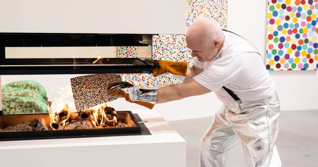 Damien Hirst sells his artworks as NFTs and then lights them |  The art and literature