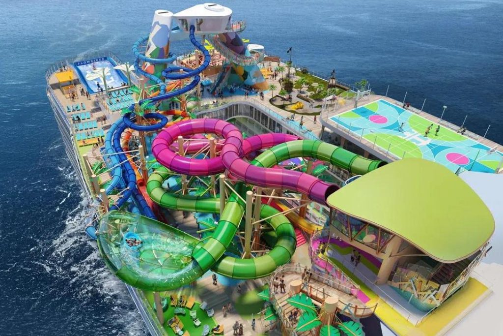 'Icon of the Seas', a 365-meter luxury cruise ship with a large water park on board