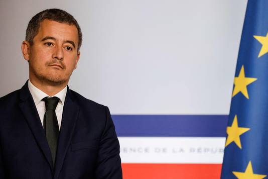 French Interior Minister Gerald Darmanin today during the announcement.