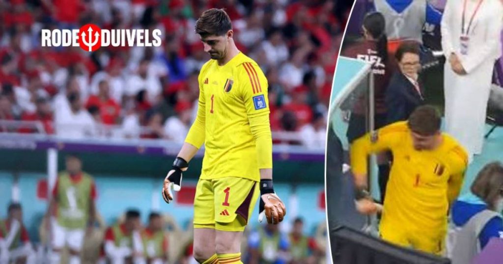 'First goal against him is a defensive foul': Thibaut Courtois storms into the dressing room almost immediately in frustration, but reacts |  Red Devils