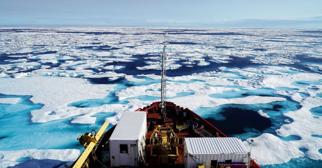Salt water is acting strange.  As a result, ice can form in the polar regions