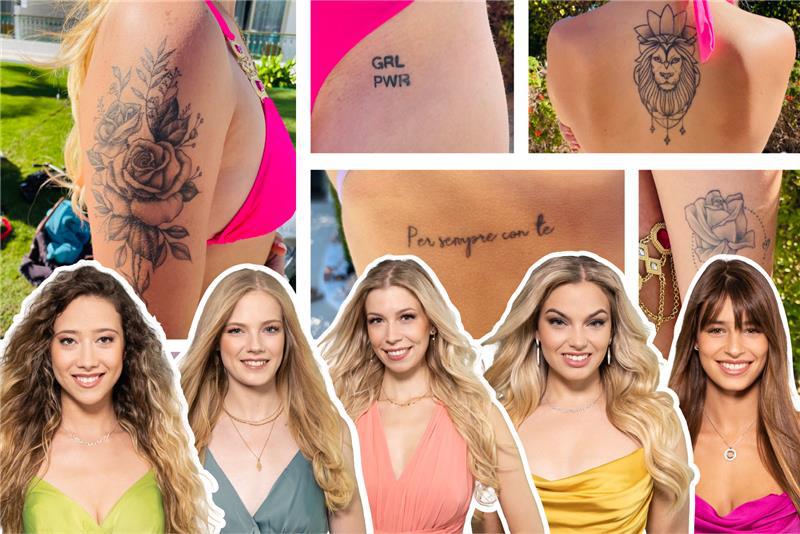 And once they're not done, Miss Belgium finalists now proudly display their tattoos
