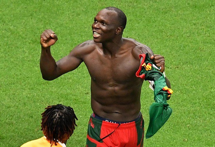 Cameroon attack Brazil with a stoppage-time goal, great hero Vincent Aboubakar turns red when celebrating