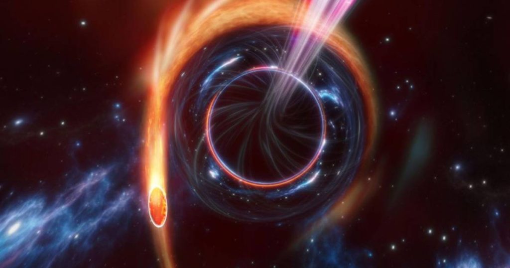 A black hole devouring a star 8.5 billion light-years away releases a beam of light comparable to the brightness of 1,000 trillion suns |  Sciences
