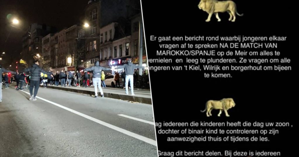 Hooligans call for "emptying Meir" after final eight in Morocco: parents advise each other to keep their children at home |  Antwerp